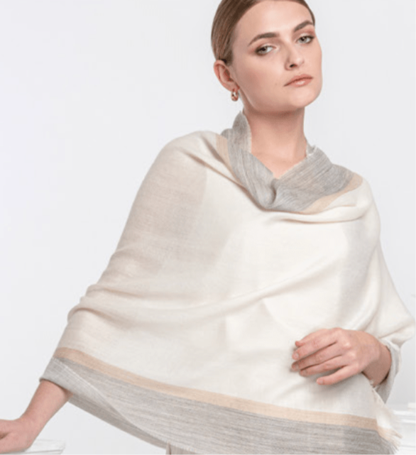 Sateen Alpaca & Silk Shawl Stole