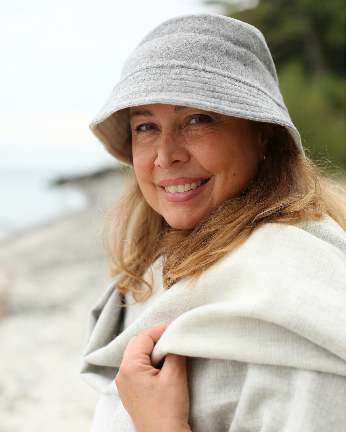 Grey Ombre Alpaca Shawl | Soft Alpaca Pashmina Wrap