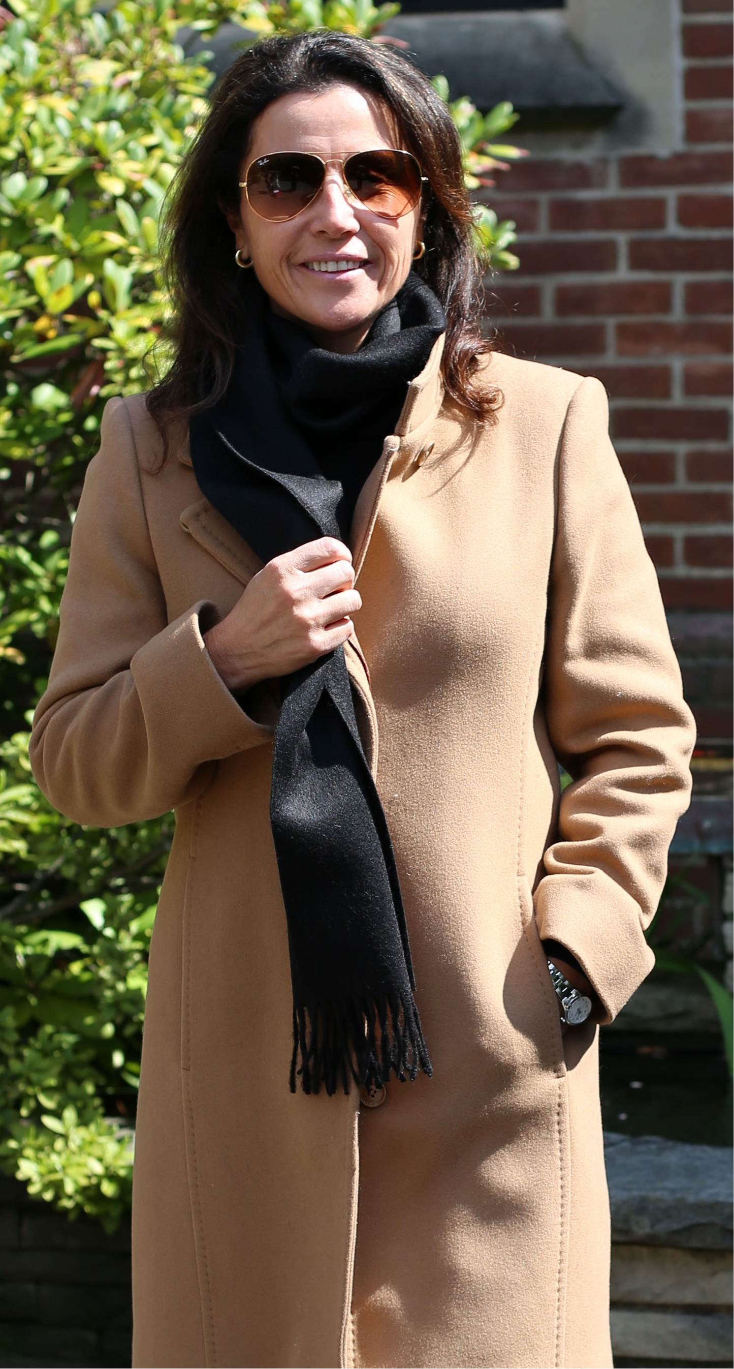 Alpaca Fringed Scarf –Black