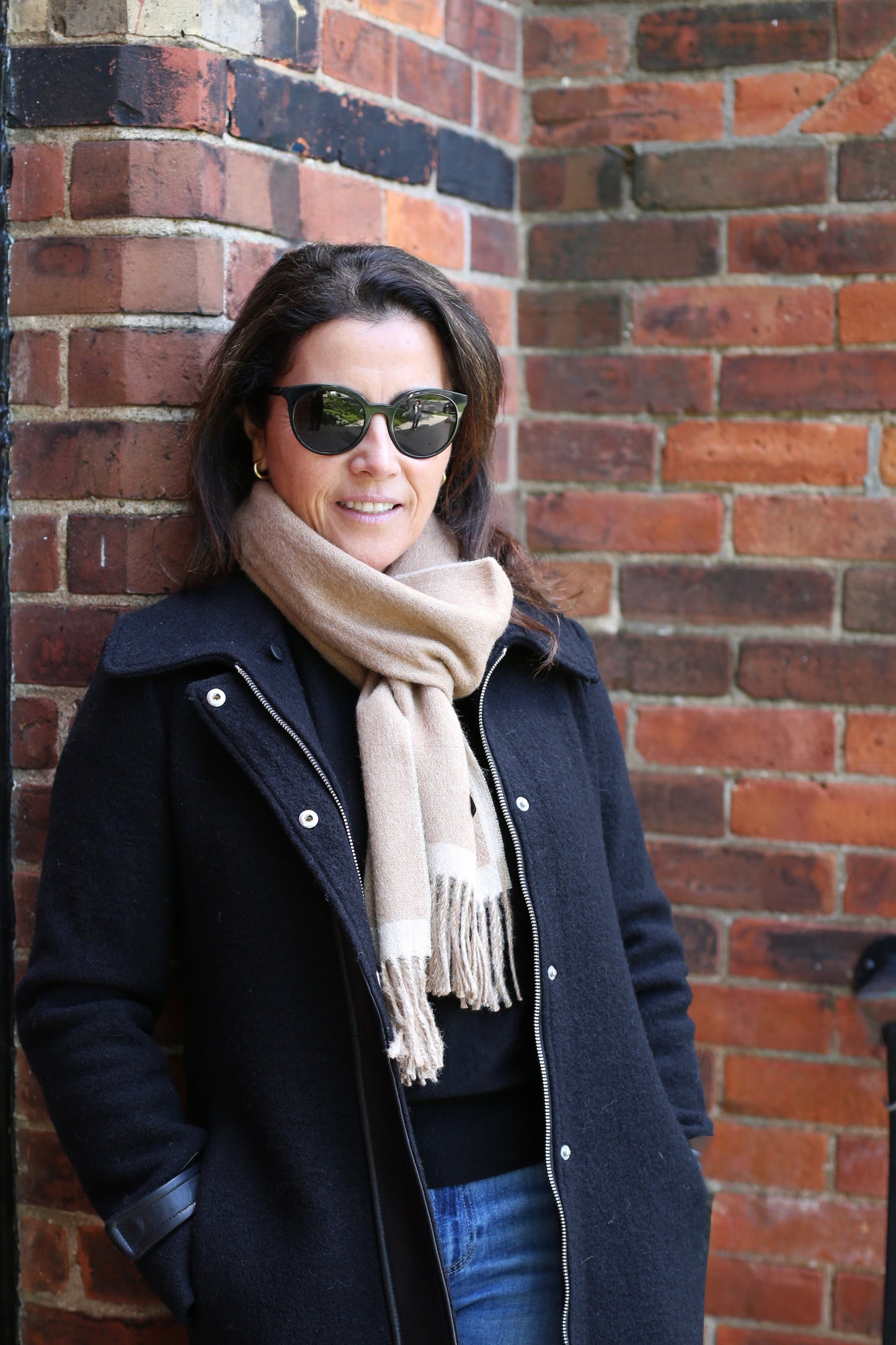 Reversible Baby Alpaca Scarf –Camel & Beige