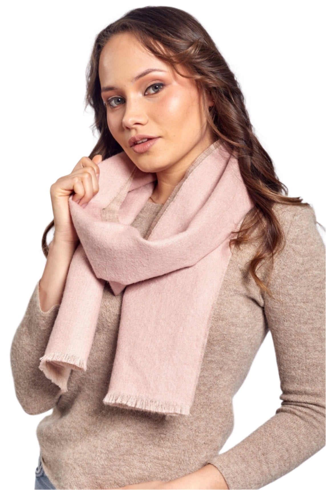 pink alpaca scarf alpaca wool