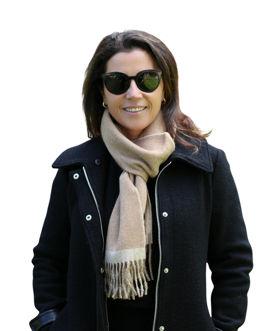 Reversible Baby Alpaca Scarf  –Camel & Beige