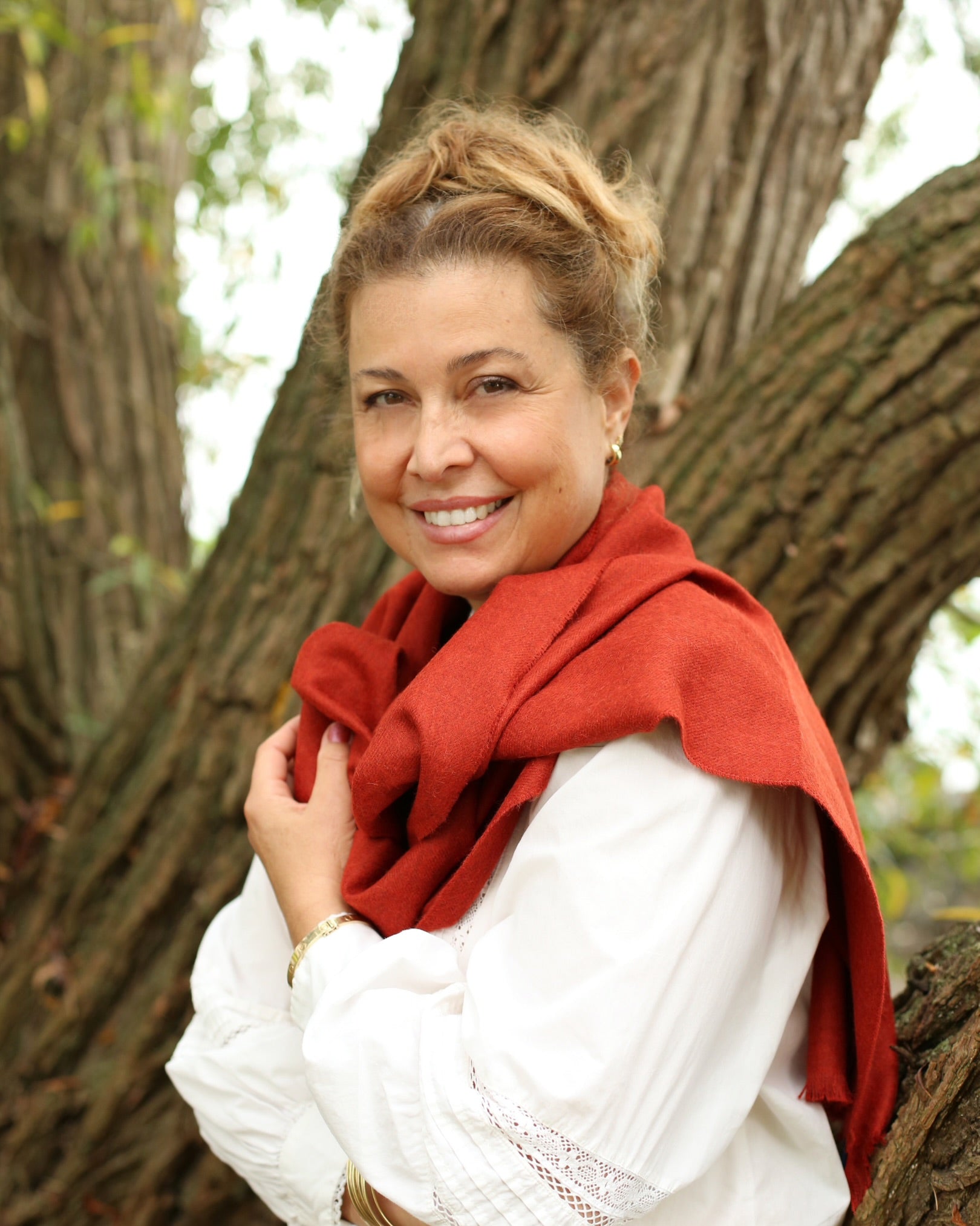 brick red alpaca wool scarf alpaca scarf