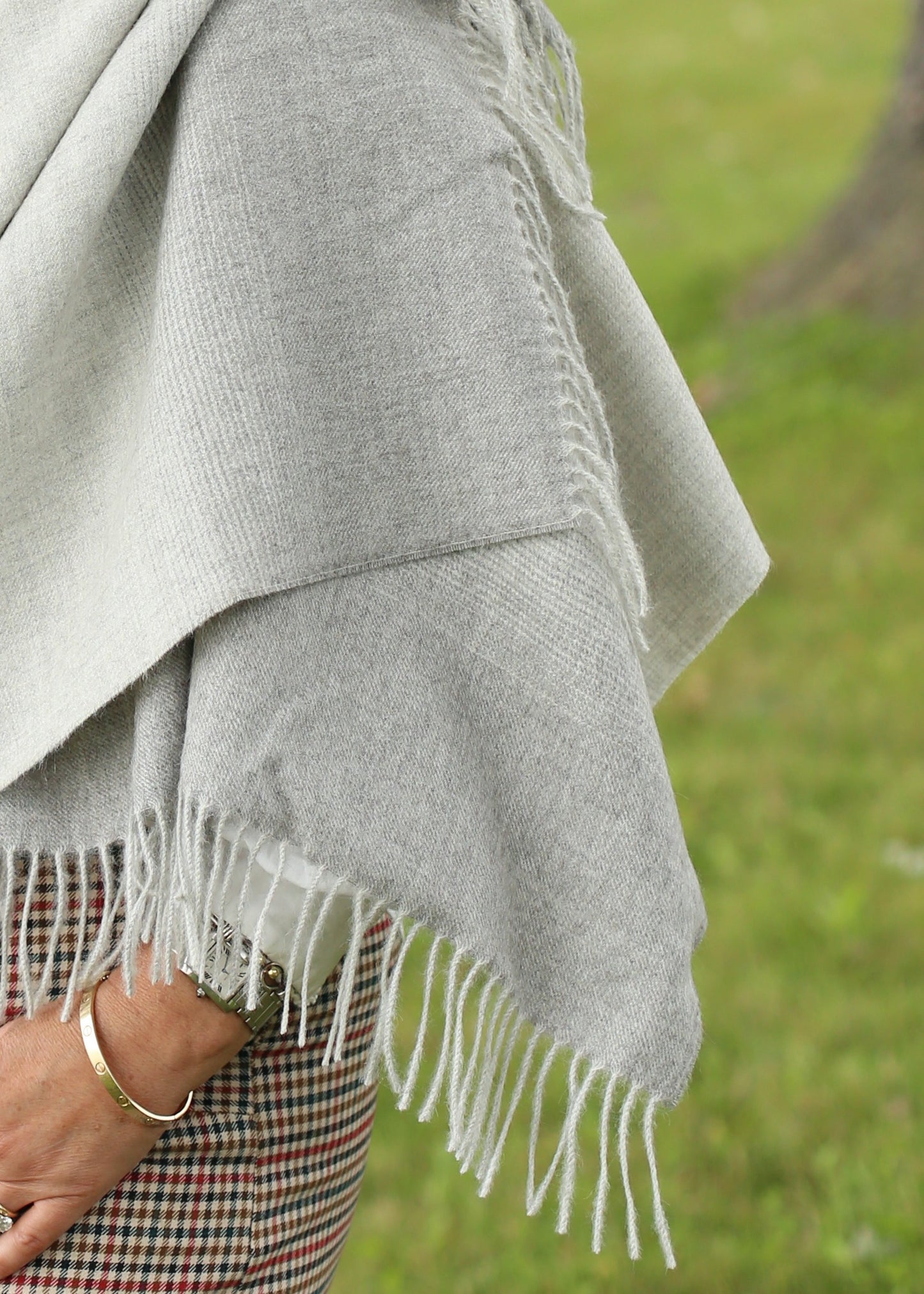 Grey Ombre Alpaca Shawl | Soft Alpaca Pashmina Wrap