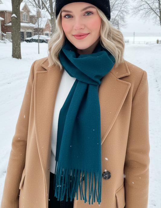 green alpaca scarf winter scarf