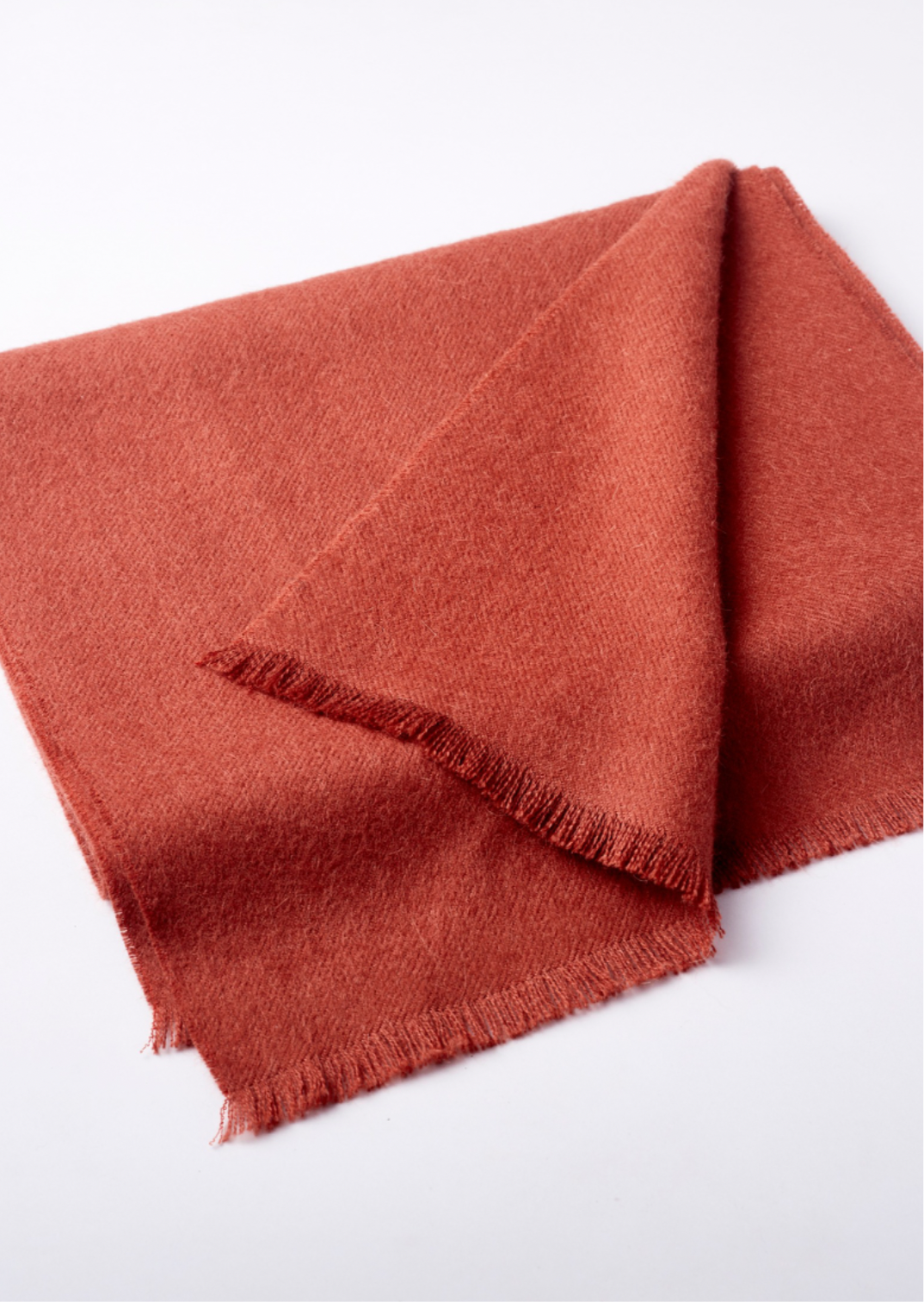 Cozy Brick Orange Alpaca Scarf – Soft & Warm for Winter