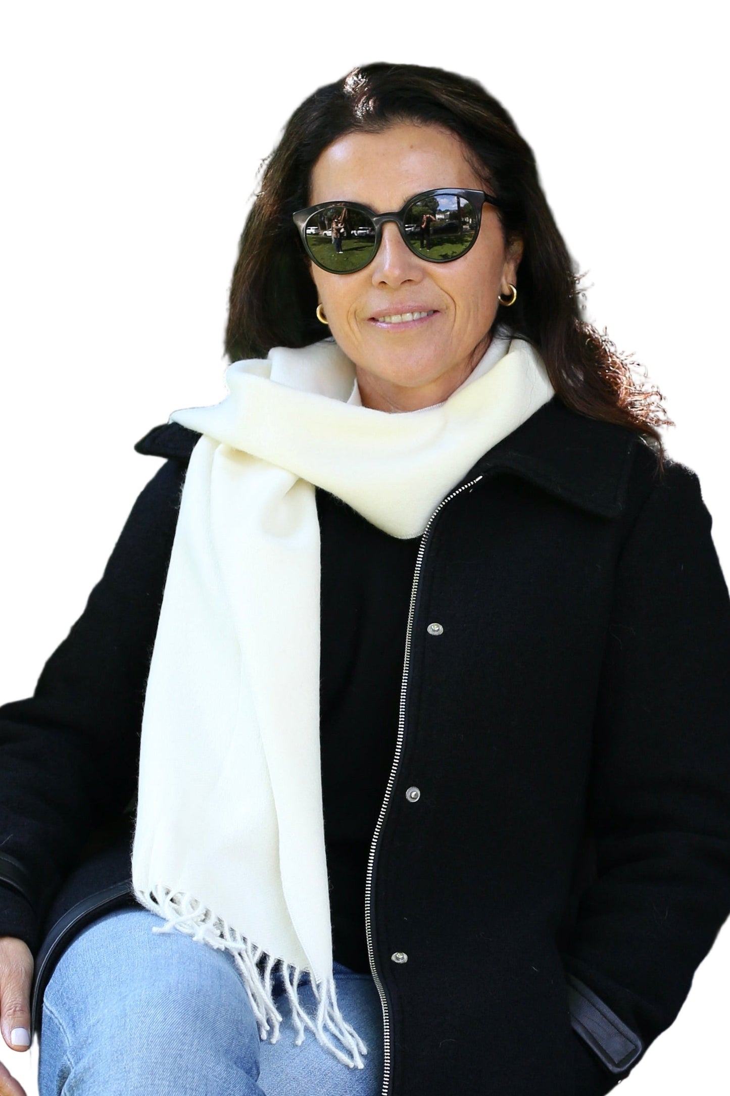 Baby Alpaca Scarf – Naturally Soft & Warm (Off-White)